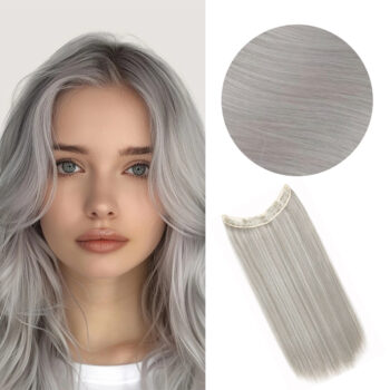 Clip in Hair Extensions, #deep-ash-silver
