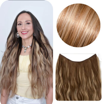 Weft sew in Hair Extensions, #7/613 Brown