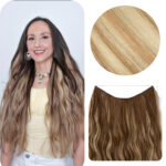 Weft sew in Hair Extensions, #7/613 Light Brown