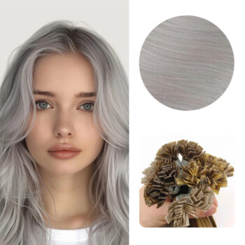 Weft sew in Hair Extensions, #ash-silver