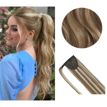 Ponytail Human Hair Extensions, #6/613